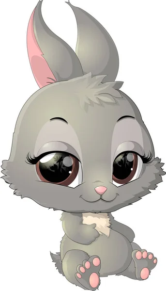 Mignon lapin dessin animé — Image vectorielle