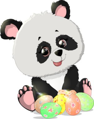 Sevimli Panda ayısı çizimler