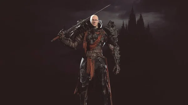Dark knight men 3d render — Stock Photo, Image