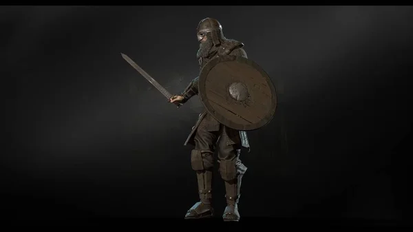 Viking nórdico 3d renderização ilustração — Fotografia de Stock