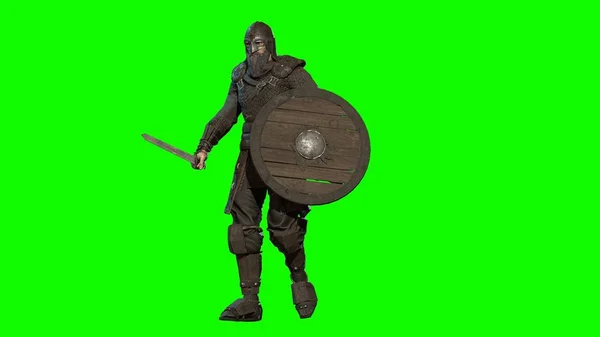 Vikingo nórdico 3d render illustration — Foto de Stock