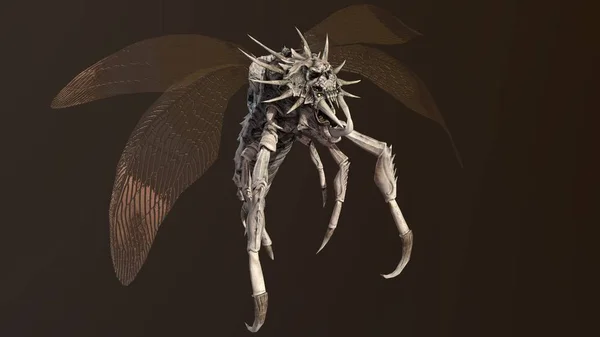 邪恶的虫子3D渲染 — 图库照片