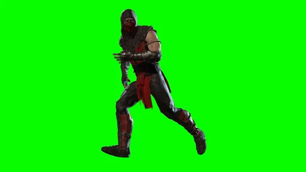 Futuristický ninja ve 3D vykreslování — Stock fotografie