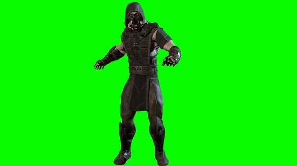 Ninja futuriste en rendu 3d — Photo