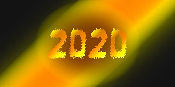 Bonne année 2020. Illustration vectorielle vacances 2020. Salutation — Image vectorielle