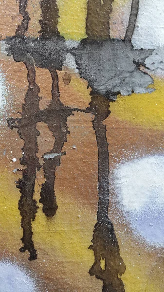 コンクリート壁の抽象絵画 カラフルな背景 — ストック写真