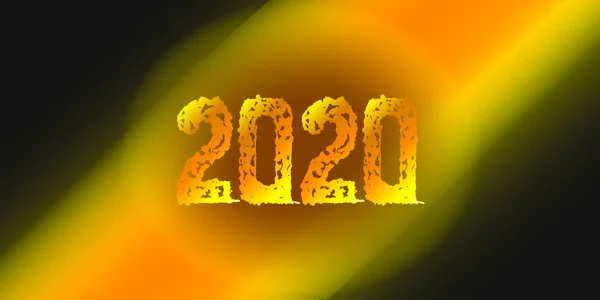Szczęśliwego Nowego Roku 2020. Ilustracja wektora wakacji 2020. Powitanie — Wektor stockowy