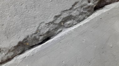 Beton. Eski beton yüzeyi kirli. Antika arka plan