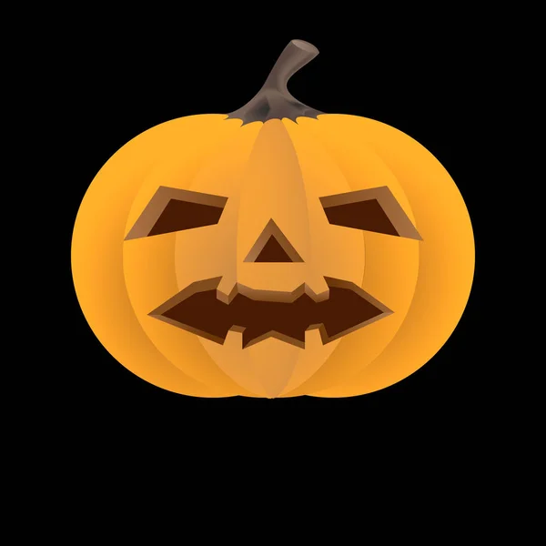 Halloween Pumpa Med Ögon Festlig Pumpa Vektorgrafik — Stock vektor