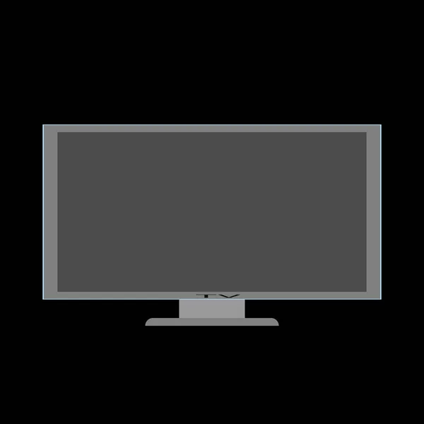 Obrazovce Televize Sledování Černá Obrazovka Černý Reklamní Panel Obrázek Televizní — Stockový vektor