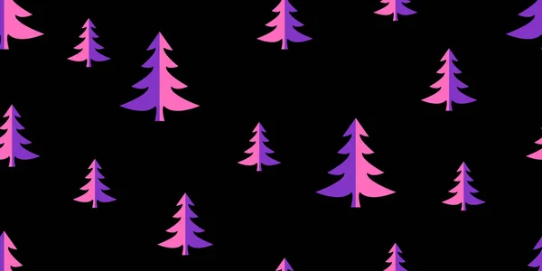 Weihnachtsbaum Nahtloser Hintergrund Für Grußkarten Vektorgrafik — Stockvektor