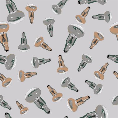 Kahverengi arka planda dağınık ampul