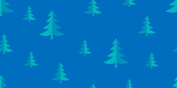 Weihnachtsbaum Nahtloser Hintergrund Für Grußkarten Vektorgrafik — Stockvektor