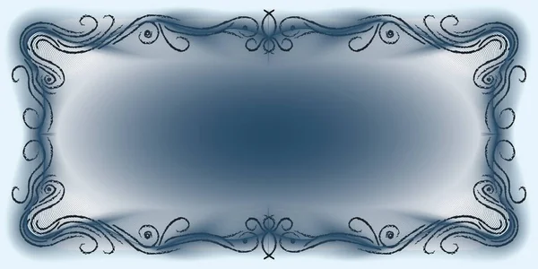 青いグラデーションの背景に抽象的な巻き線のベクトルデザイン — ストックベクタ