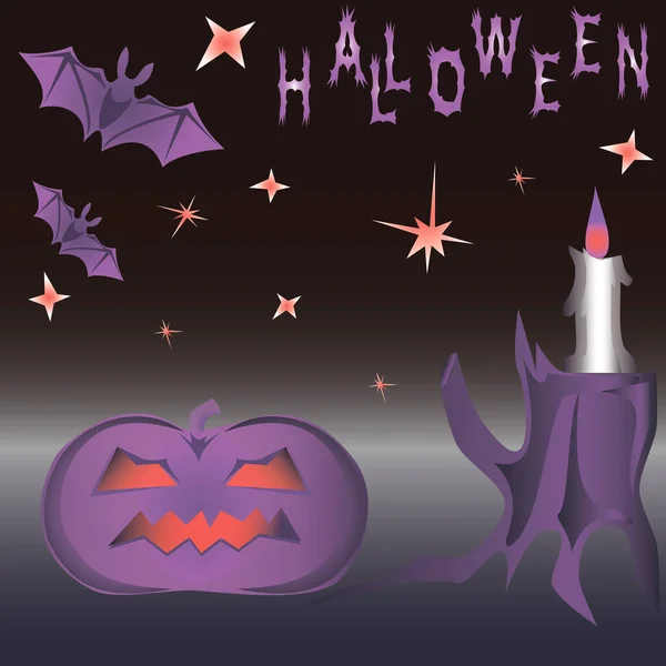 Halloween Illustration Kort Kreativ Vektor Design — Stock vektor