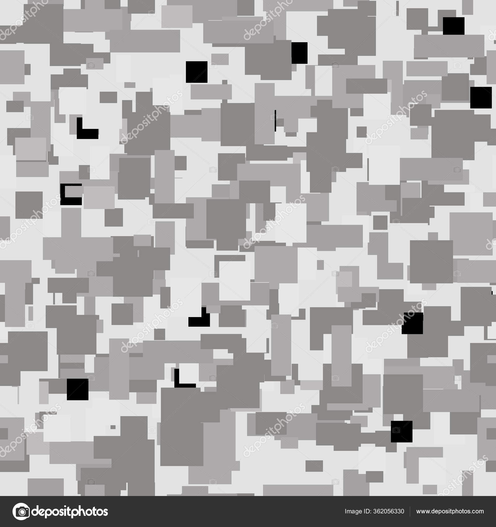 Square Black White Confetti Abstract Vector Illustration Stock Vector