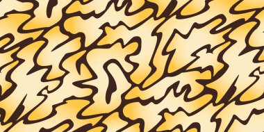 Eğri sarımsı şekillerin dikdörtgen arkaplanı, soyut vektör çizimi 