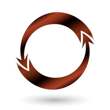 ok kahverengi halka, soyut vektör çizimi 