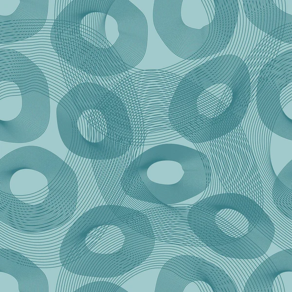 Motif Turquoise Lignes Fines Illustration Vectorielle Abstraite — Image vectorielle