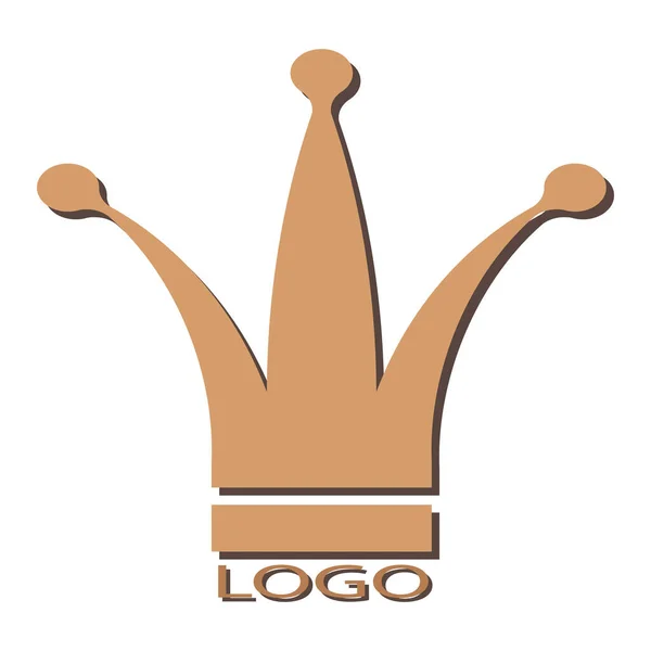 Drawn Crown Logo Emblem Business Vector Illustration Eps — Stock Vector