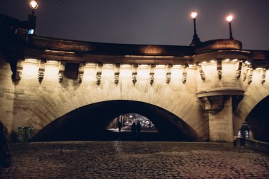 Paris, Fransa: Paris Merkezi gece zaman, Fransa yaklaşık Şubat 2012.