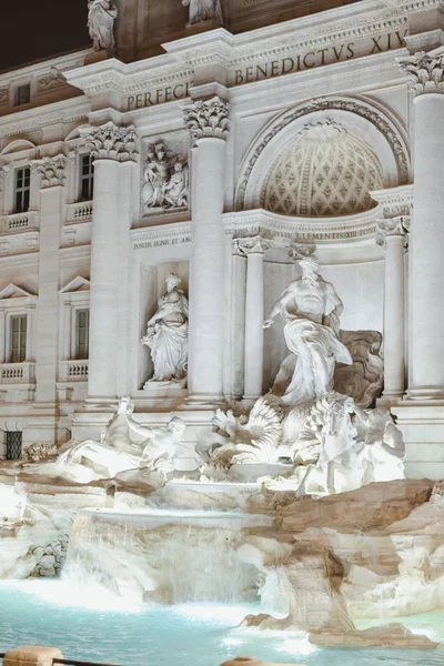 ROME, ITALY - CIRCA OCTOBER 2016: Trevi Fountain by Nicola Salvi in Rome, Italy at night circa October 2016. — Stock Photo, Image