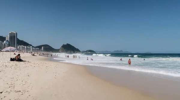 Рио Жанейро Базил Circa Septema 2019 Белый Песок Голубая Вода — стоковое фото