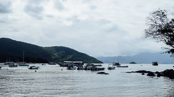 Ilha Grande Brasil Circa Septiembre 2019 Barcos Embarcaciones Mar Cerca —  Fotos de Stock