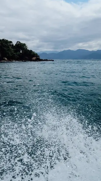 Ilha Grande Brazilië Circa September 2019 Spatten Zee Vanaf Een — Stockfoto