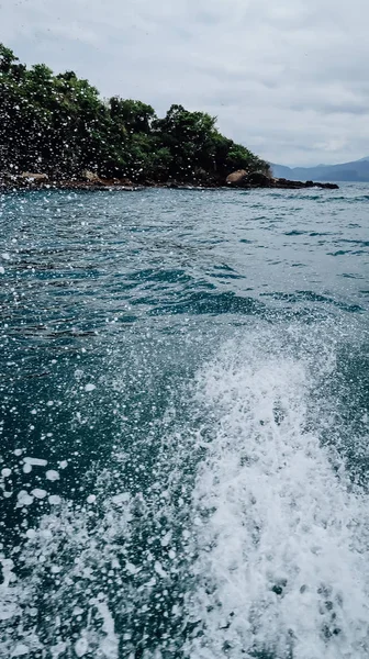 Ilha Grande Brazilië Circa September 2019 Spatten Zee Vanaf Een — Stockfoto