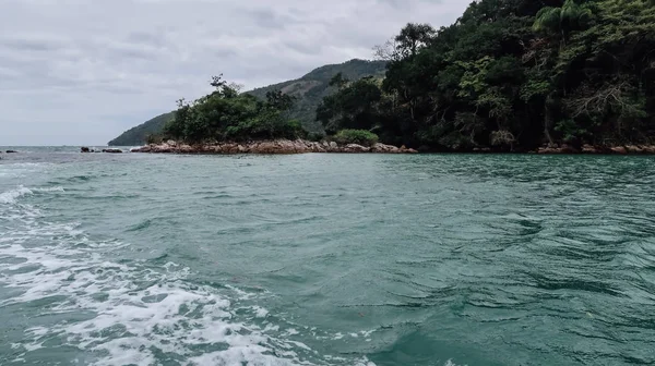 Ilha Grande Brazilië Circa September 2019 Spatten Zee Vanaf Een — Stockfoto