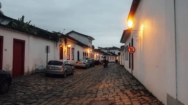 Paraty Brazil Circa Вересень 2019 Малі Вулиці Білими Стінами Історичному — стокове фото