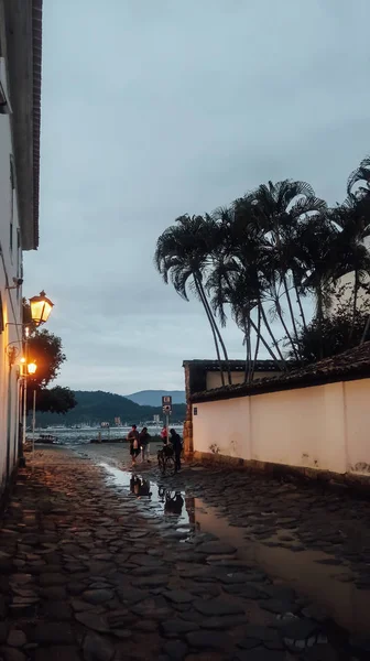 Paraty Brasil Circa Septiembre 2019 Pequeñas Calles Con Edificios Con — Foto de Stock