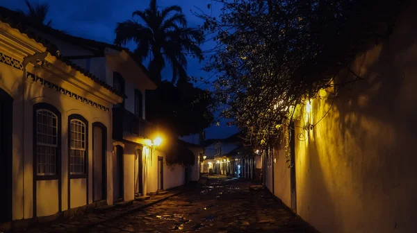 Paraty Brasil Circa Setembro 2019 Pequenas Ruas Com Prédios Com — Fotografia de Stock