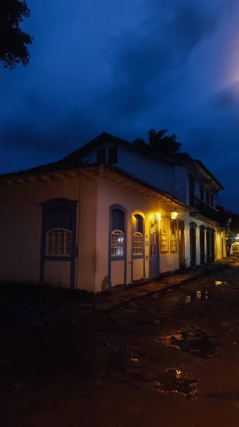 Paraty Brasil Circa Septiembre 2019 Pequeñas Calles Con Edificios Con —  Fotos de Stock