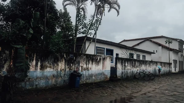 Paraty Brazil Circa Вересень 2019 Малі Вулиці Білими Стінами Історичному — стокове фото