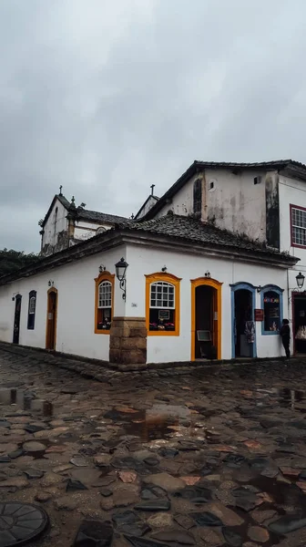 Paraty Brazil Circa Вересень 2019 Малі Вулиці Білими Стінами Історичному — стокове фото