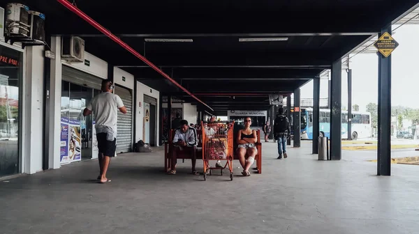 Paraty Brasil Circa Septiembre 2019 Personas Terminal Autobuses Antigua Ciudad —  Fotos de Stock