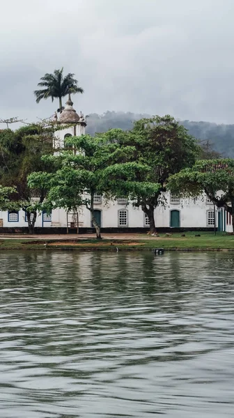 Paraty Brazil Circa September 2019 View Buildings White Wall White — стокове фото