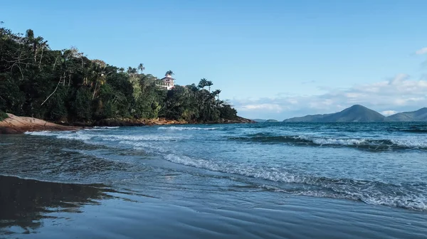 Ubatuba Brazilië Circa September 2019 Strand Praia Santa Rita Een — Stockfoto