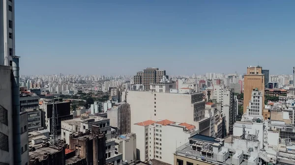 Sao Paulo Brazília Nagyjából 2019 Szeptember Sao Paulo Belvárosának Légi — Stock Fotó