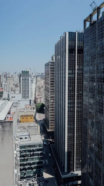 Sao Paulo Brasil Circa Septembro 2019 Vista Aérea Centro Cidade — Fotografia de Stock