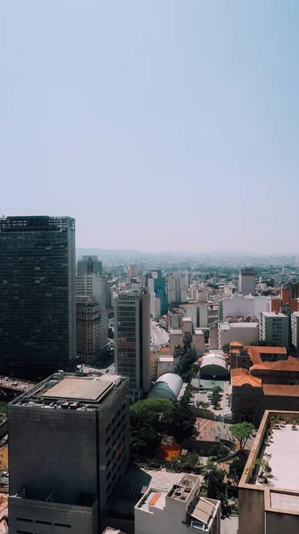 Sao Paulo Brazília Nagyjából 2019 Szeptember Sao Paulo Belvárosának Légi — Stock Fotó