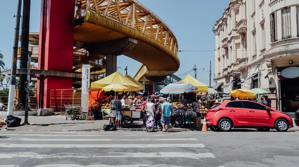 Sao Paulo Brasil Circa Septembro 2019 Muita Gente Ruas Movimentadas — Fotografia de Stock