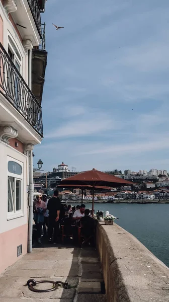 Porto Portugal Março 2020 Aterro Rio Douro Centro Histórico Porto — Fotografia de Stock