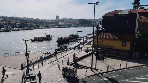 Porto Portugal Março 2020 Aterro Rio Douro Centro Histórico Porto — Fotografia de Stock