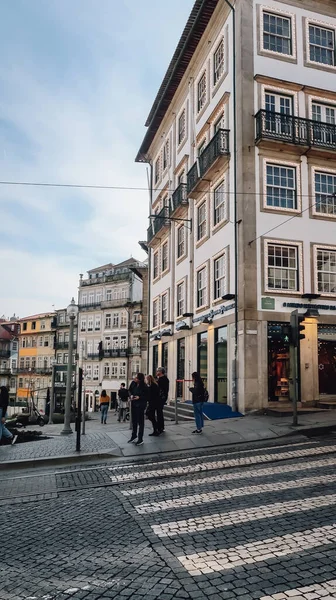 Porto Portugal Março 2020 Edifícios Com Fachadas Tradicionais Colofrul Portuguesas — Fotografia de Stock