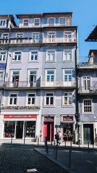 Porto Portugalsko Březen 2020 Budovy Tradičními Porskými Kolonádovými Fasádami Zdobenými — Stock fotografie