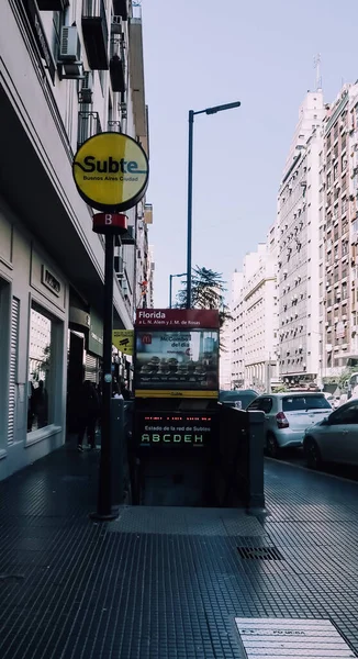 Buenos Aires Argentinien Circa Oktober 2019 Eingang Zur Metro Oder — Stockfoto