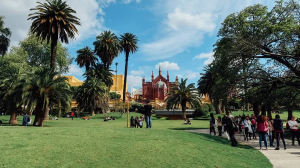 Buenos Aires Argentina Circa October 2019 Park Palm Trees Recoleta — Stock Photo, Image